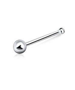 2mm Ball Shaped Bone Nose Stud Silver NSKD-62